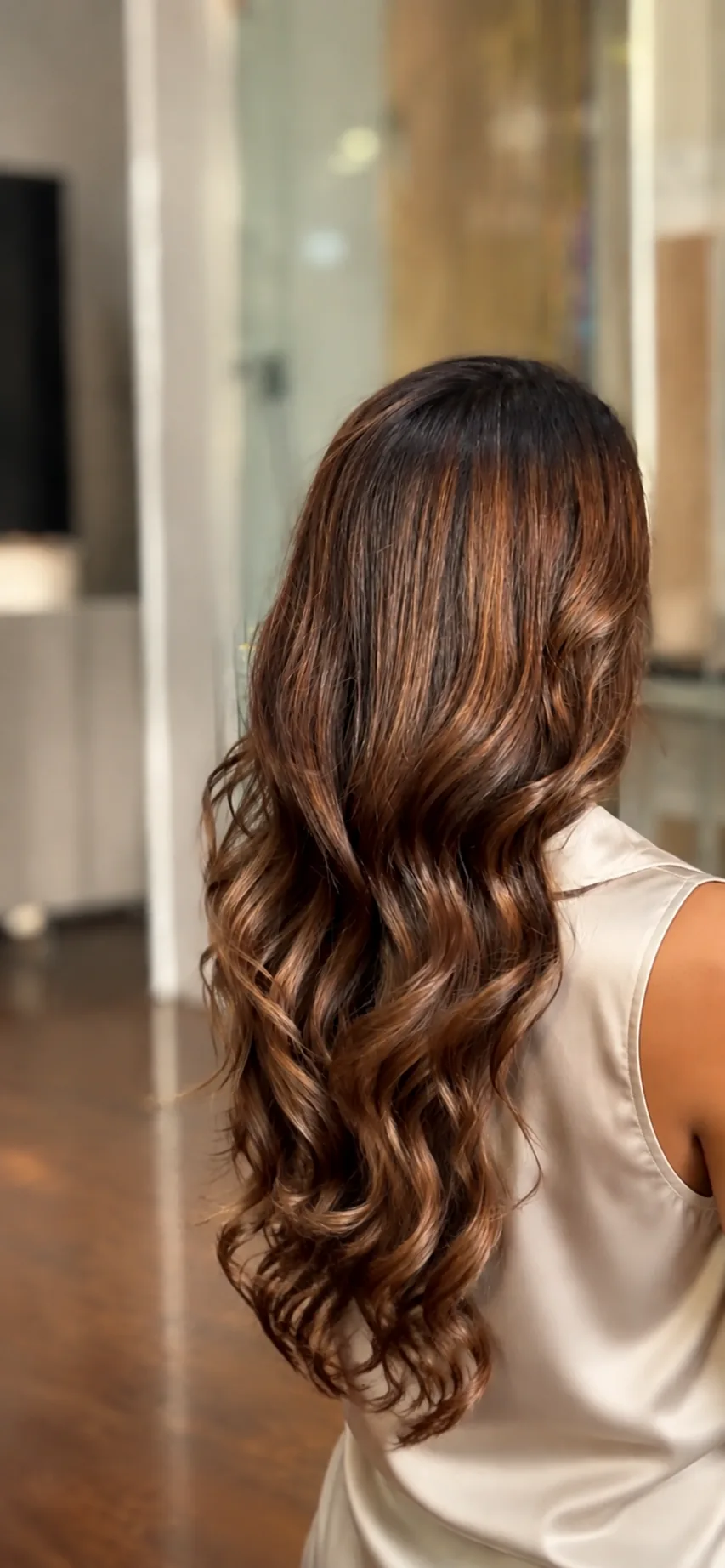 Balayage with a root smudge at Eutopia Salon in Baton Rouge, LA